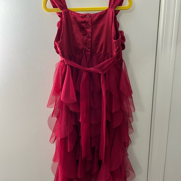 Red rosette dress size 7 - Picture 3 of 3